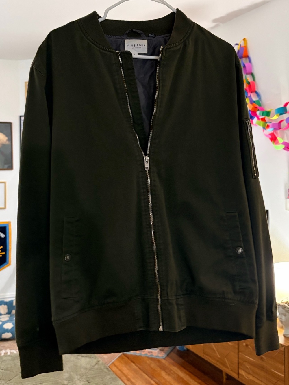 Five Four Olive Green Bomber Jacket